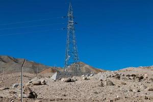 high voltage post with nice sky photo