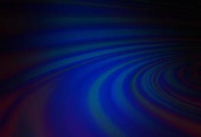 Dark BLUE vector pattern with lines, ovals.