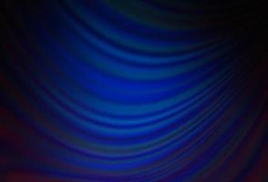 Dark BLUE vector pattern with lines, ovals.