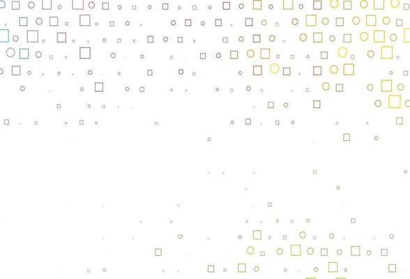 Light Green, Red vector pattern with spheres, squares.