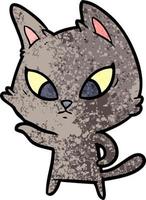 confused cartoon cat vector