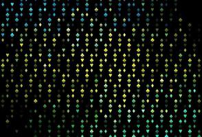Dark Green, Yellow vector pattern with symbol of cards.