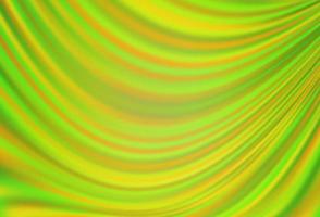 patrón de vector verde claro, amarillo con círculos curvos.