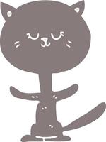 cartoon doodle happy cat vector