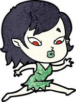 cute cartoon vampire girl vector