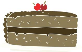 flat color illustration of a cartoon cake vector
