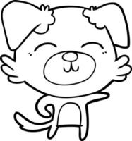 perro de dibujos animados señalando vector
