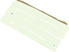 cartoon doodle plank of wood vector