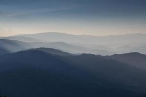 sunset in the mountains photo