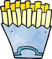 cartoon doodle french fries vector