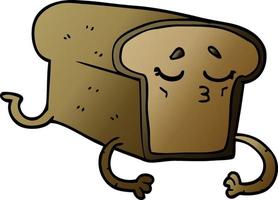 cartoon doodle loaf of bread vector