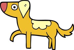 cartoon doodle standing dog vector