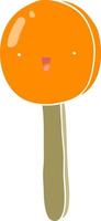 flat color style cartoon lollipop vector