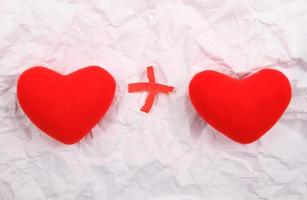 Creative simple background on Valentine' s Day photo
