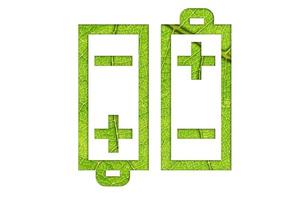 batería de energía ecológica verde foto