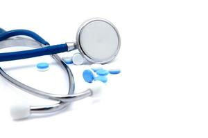 Pills and stethoscope photo