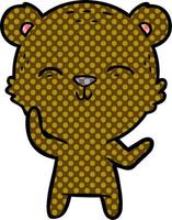 happy cartoon bear vector