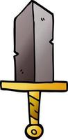 cartoon doodle dagger vector