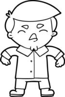 cartoon angry businessman vector