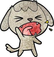 cute cartoon dog barking vector