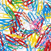 many color paper clips photo