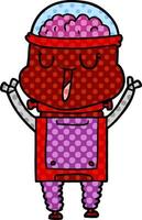 happy cartoon robot vector