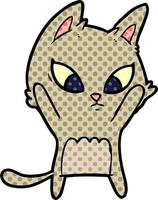 confused cartoon cat vector