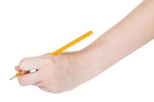 hand draws by lead pencil isolated photo