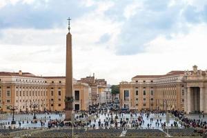 Saint Peter's Square with obelisk in Vatican photo