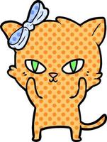 cute cartoon cat vector