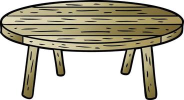 mesa de madera de dibujos animados vector