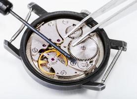 herramientas en abrir reloj reparado cerrar foto