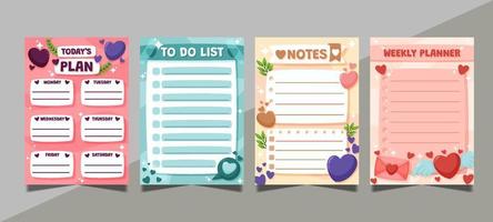 Heart Journal Template vector