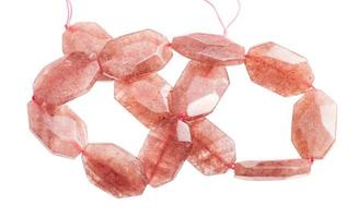 tangled string from faceted pink aventurine beads photo