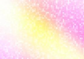 Light Pink, Yellow vector background with rectangles.