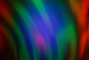 Dark Multicolor, Rainbow vector background with bent ribbons.