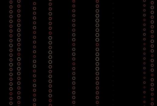 diseño vectorial naranja oscuro con formas hexagonales. vector