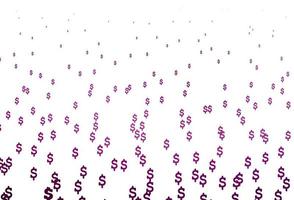 cubierta de vector púrpura claro con signos de dólar.