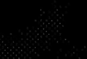 Dark Silver, Gray vector layout with latin alphabet.