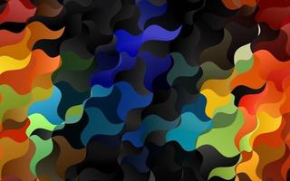 Dark Multicolor, Rainbow vector pattern with bubble shapes.