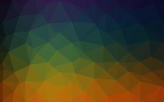 multicolor oscuro, vector de arco iris brillante patrón triangular.