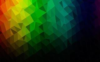 Dark Multicolor, Rainbow vector polygon abstract backdrop.