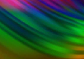 Dark Multicolor, Rainbow vector background with bent ribbons.