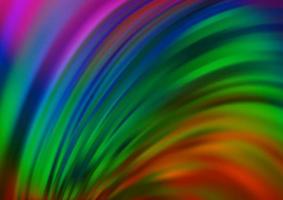 multicolor oscuro, plantilla de vector de arco iris con cintas dobladas.