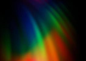 patrón de vector de arco iris multicolor oscuro con formas de burbuja.