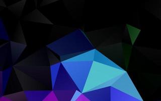 Dark Multicolor, Rainbow vector shining triangular background.