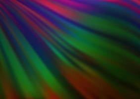 Dark Multicolor, Rainbow vector template with abstract lines.