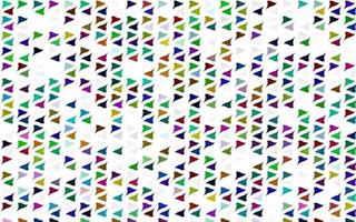 multicolor claro, telón de fondo vectorial del arco iris con líneas, triángulos. vector