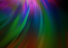 Dark Multicolor, Rainbow vector background with bent lines.