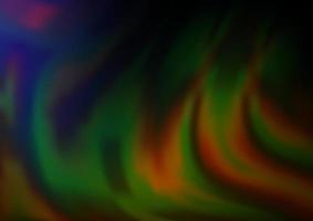 Dark Multicolor, Rainbow vector backdrop with bent lines.